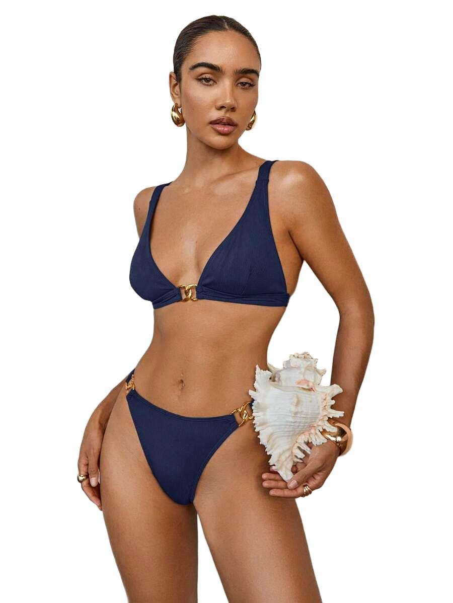 KOMPLET BIKINI W PRĄŻKI