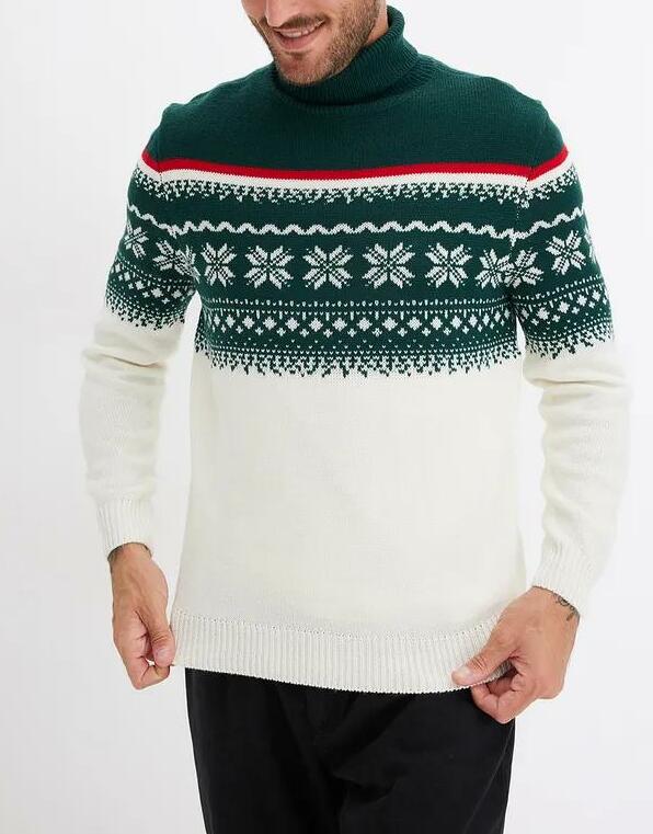 SWETER Z GOLFEM W NORWESKI WZÓR