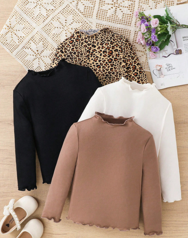 bluzka z długim rękawem animal print