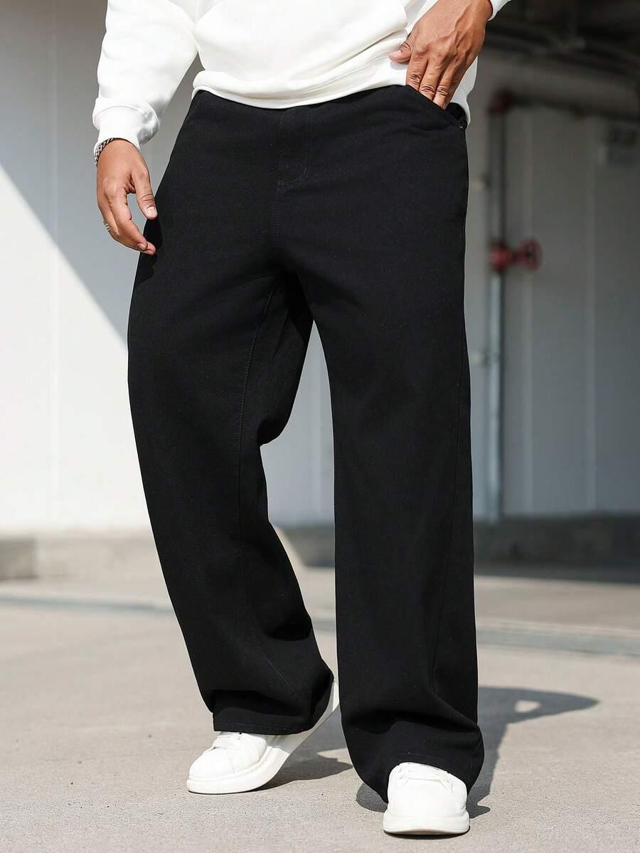 CZARNE SPODNIE JEANS