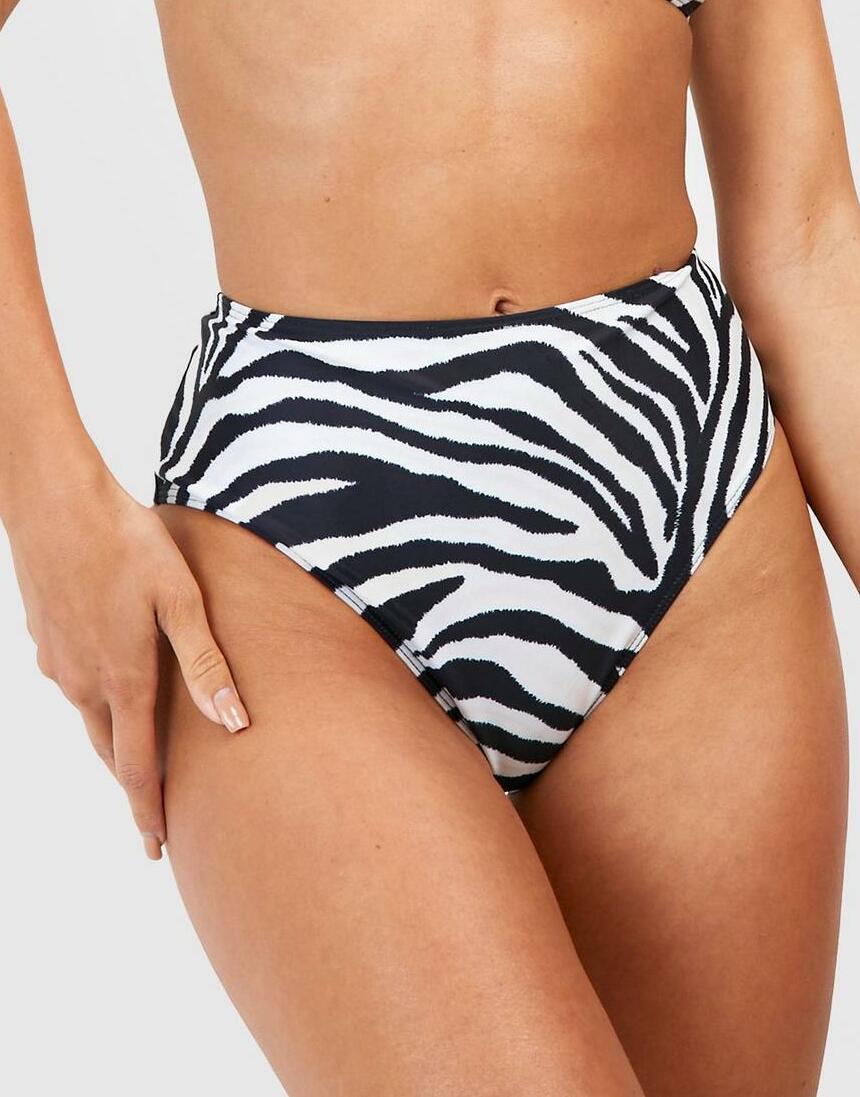 DÓŁ OD BIKINI ANIMAL PRINT KONTRAST