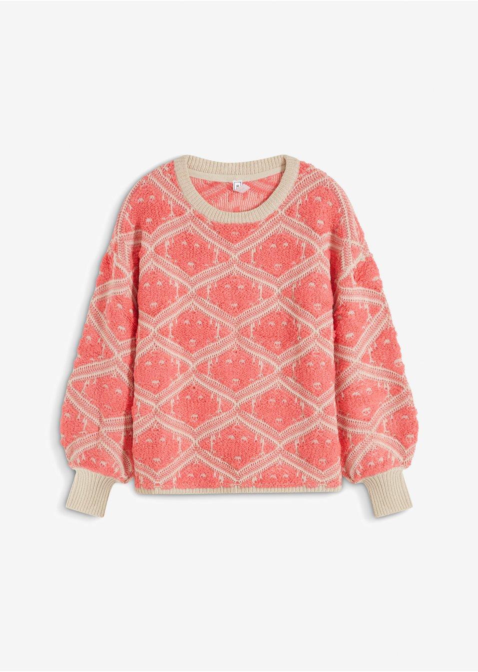 SWETER DZIANINOWY DAMSKI 