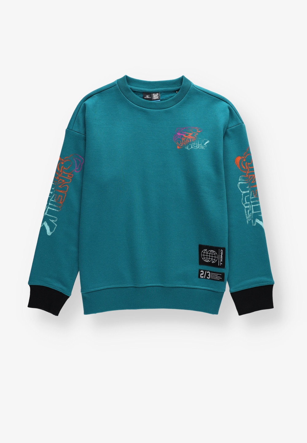 NIEBIESKA BLUZA napis logo 4750017-15033