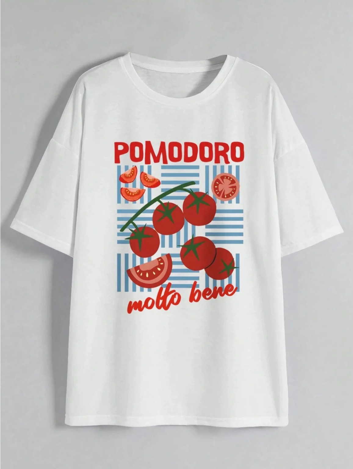 biały t-shirt print