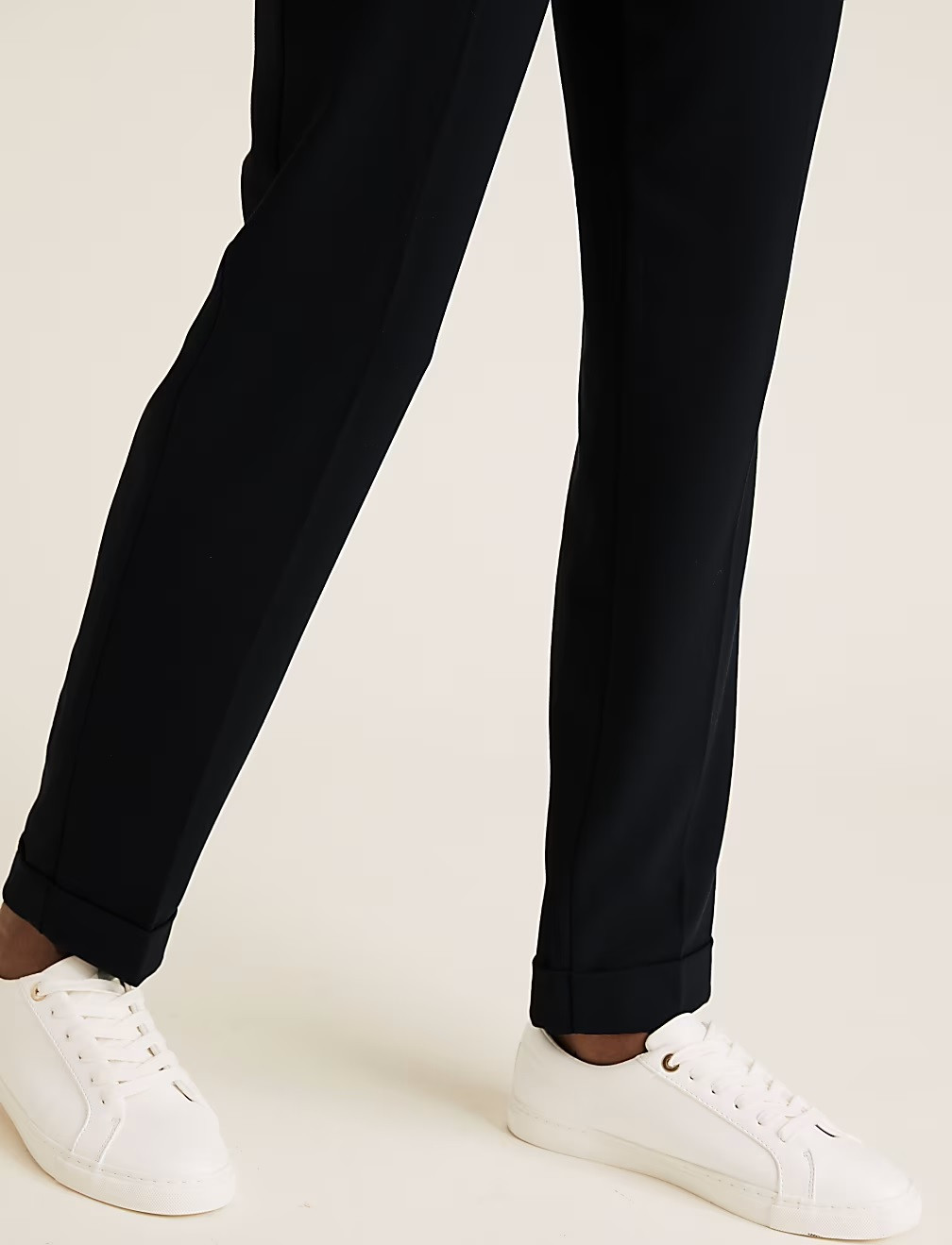 GRANATOWE SPODNIE CASUAL T59-5010-F0