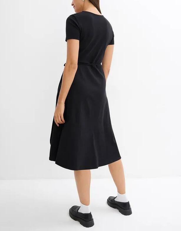SUKIENKA DRESOWA MIDI BAWEŁNA KOPERTOWA PLUS SIZE