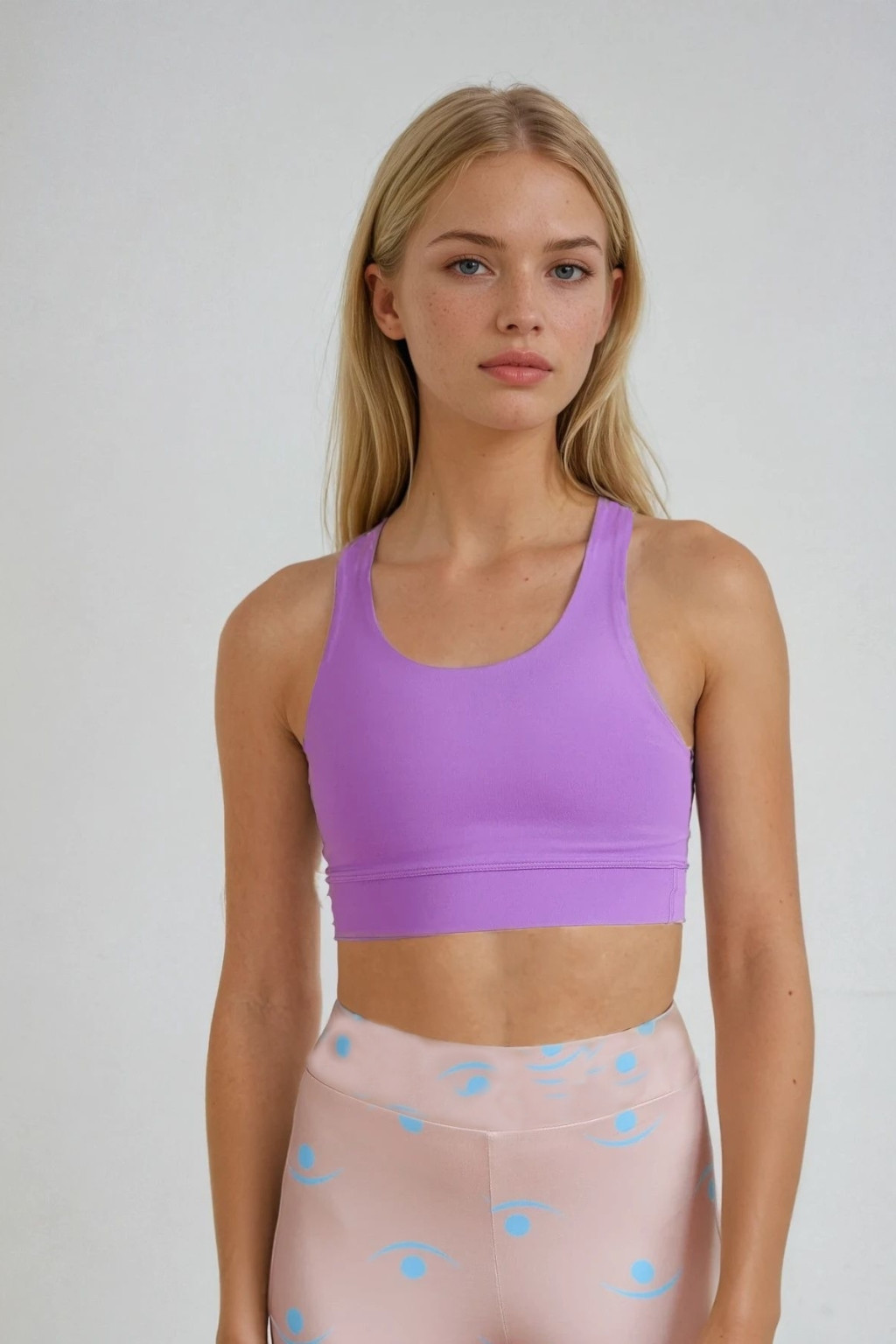 fioletowy sportowy top