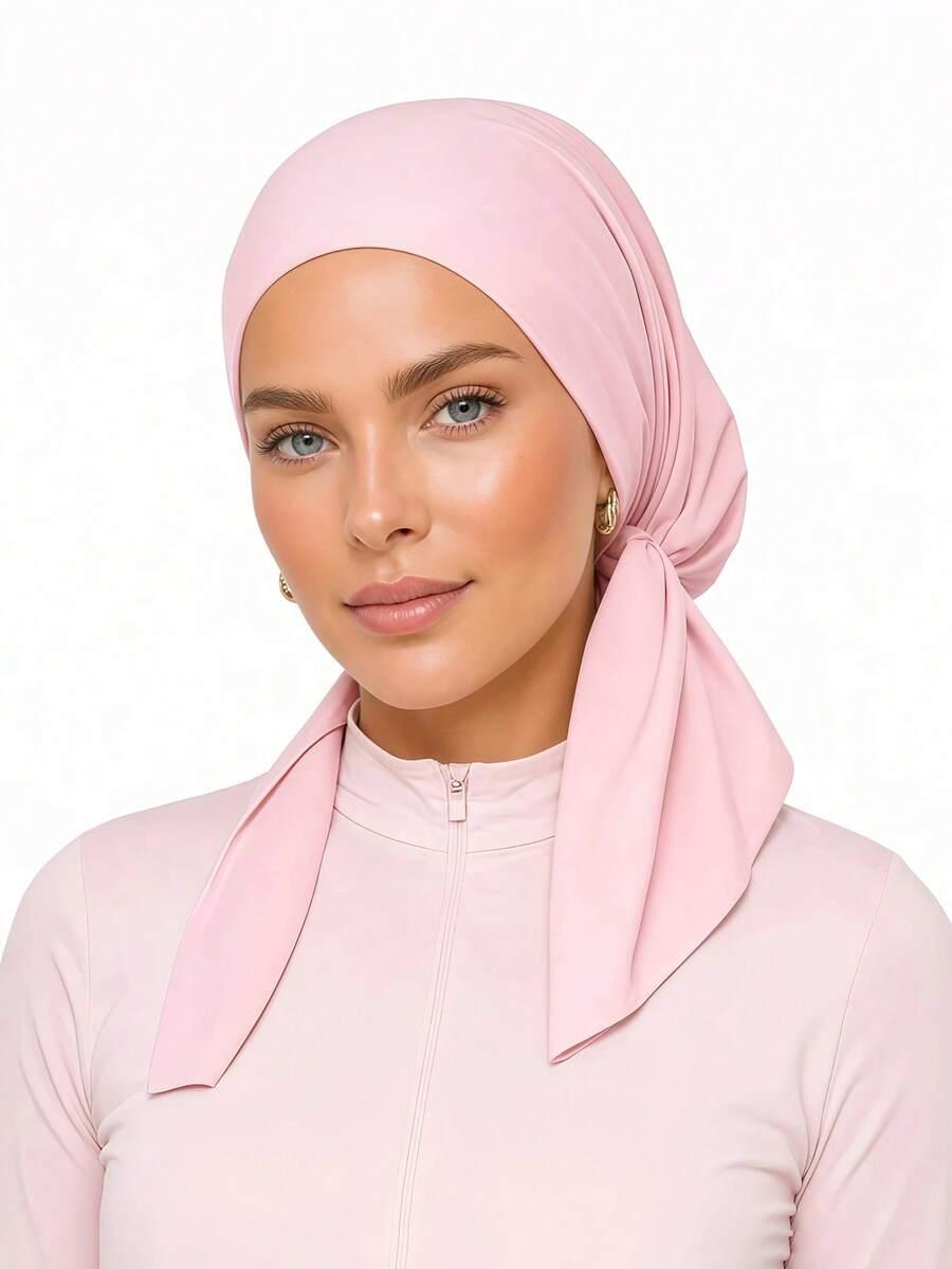 RÓŻOWY TURBAN NA GŁOWĘ