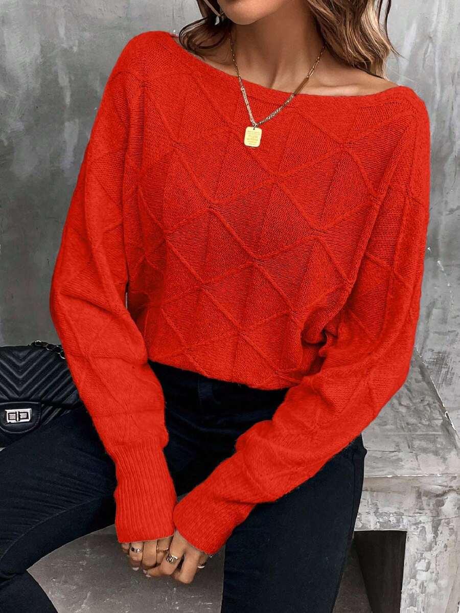 POMARAŃCZOWY SWETER CASUAL