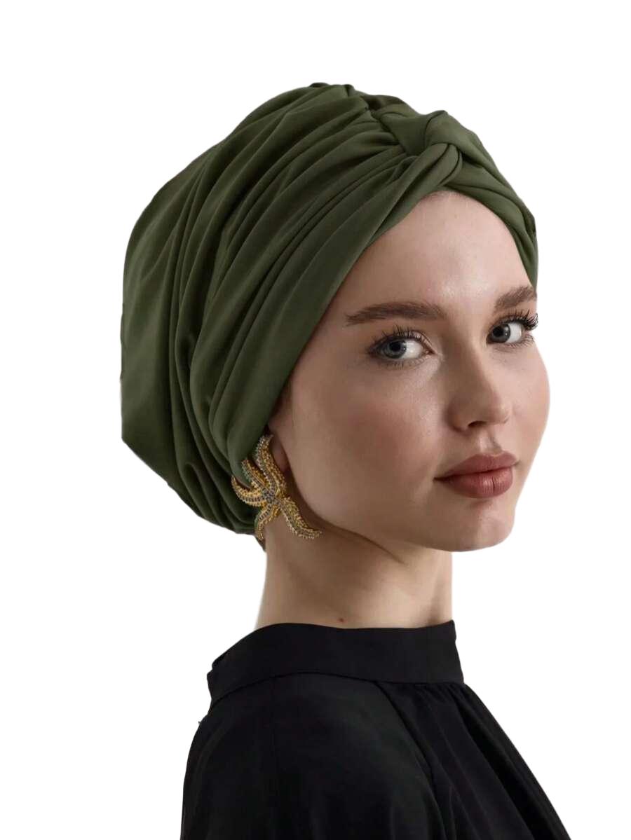 zielony turban na głowę