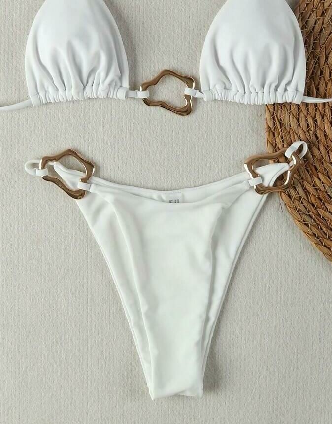 BIAŁY DÓŁ OD BIKINI zdobienie