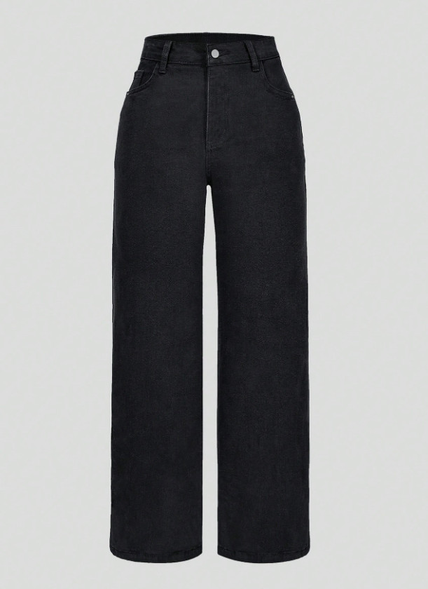 CZARNE SPODNIE JEANS