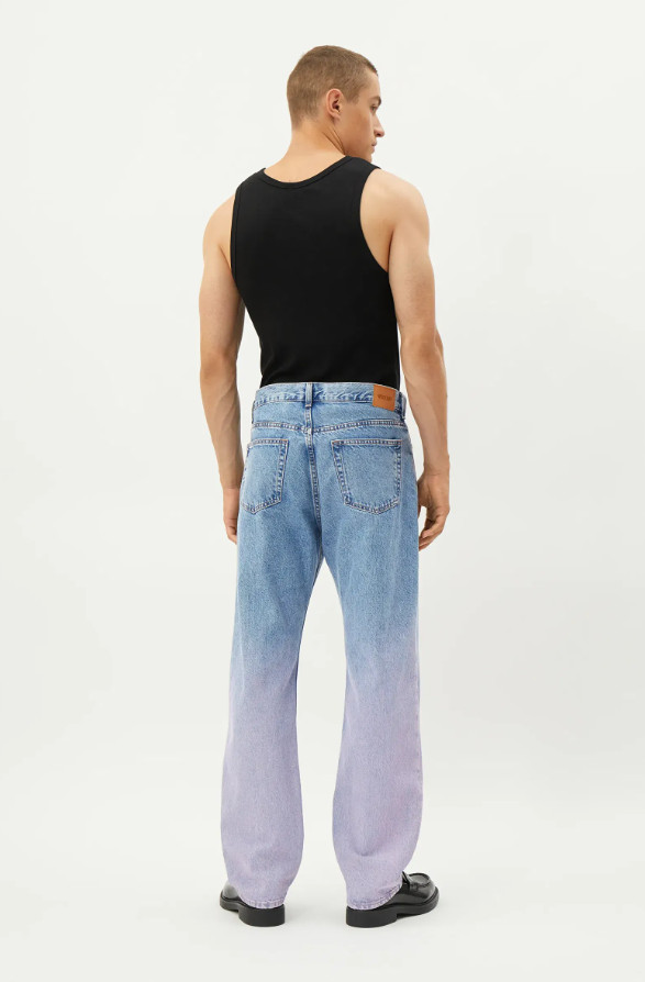 PROSTE SPODNIE JEANS OMBRE