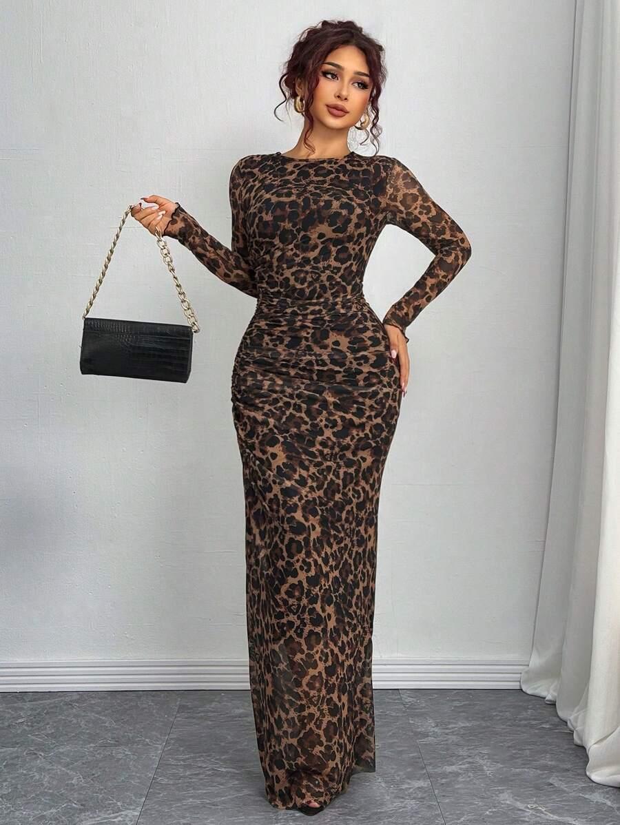 MAXI SUKIENKA ANIMAL PRINT