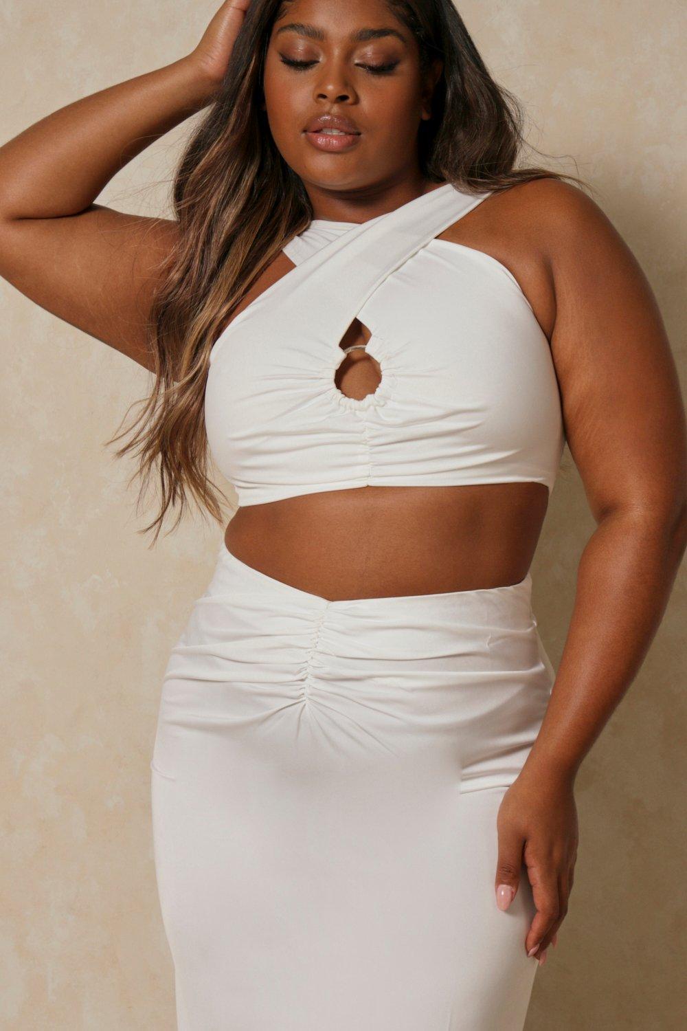 CROP TOP Z ZAKŁADKĄ WYCIĘCIE