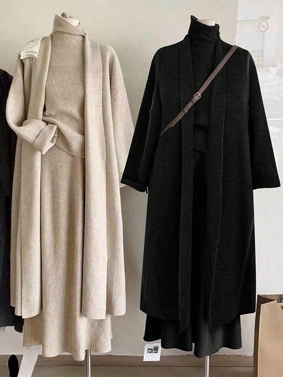 czarny sweter kardigan
