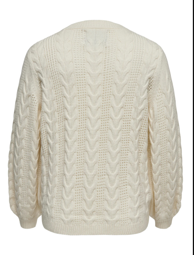 beżowy sweter dzianina 