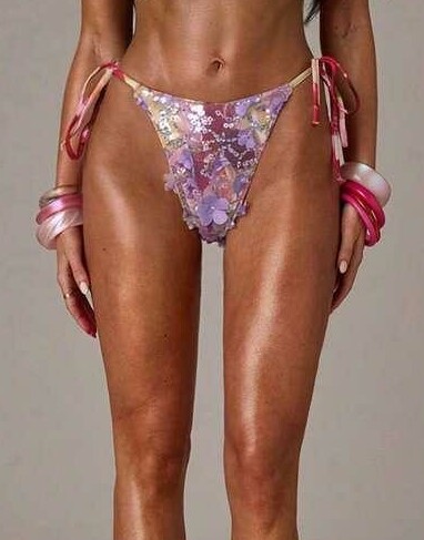 dół od bikini kwiaty