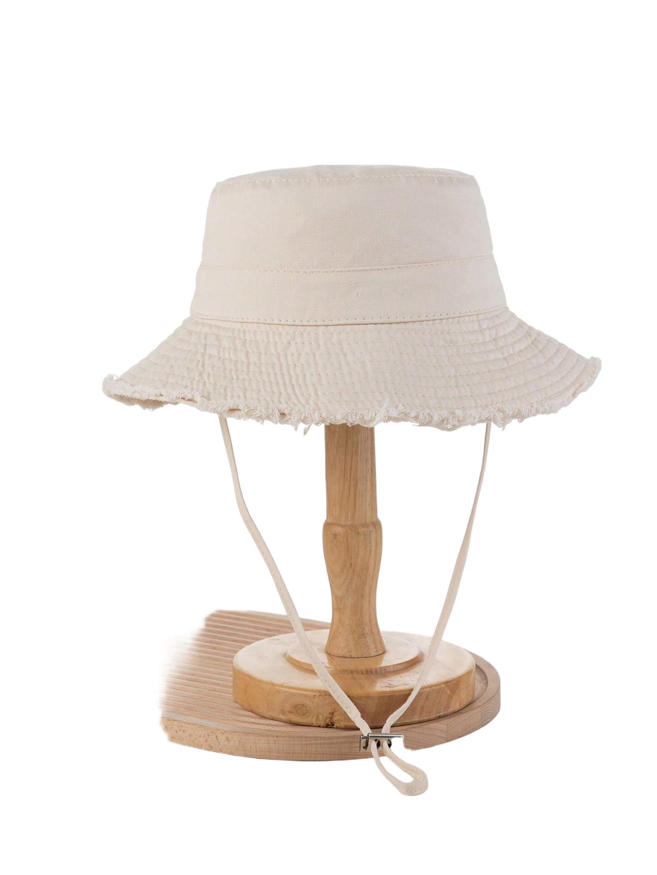beżowy kapelusz bucket