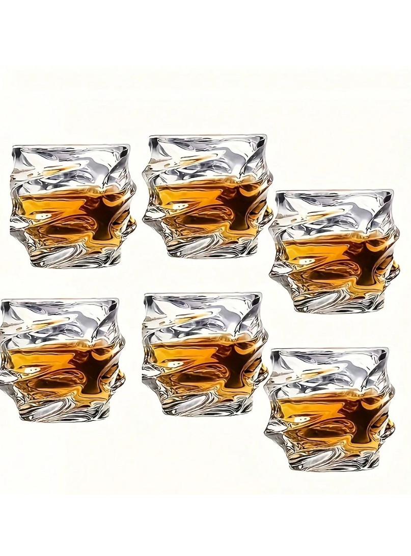 szklanki do whisky falowane tekstura 6-pack