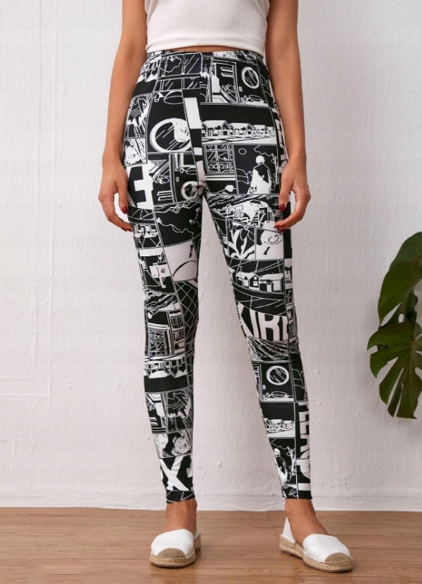 LEGGINSY WYSOKI STAN print