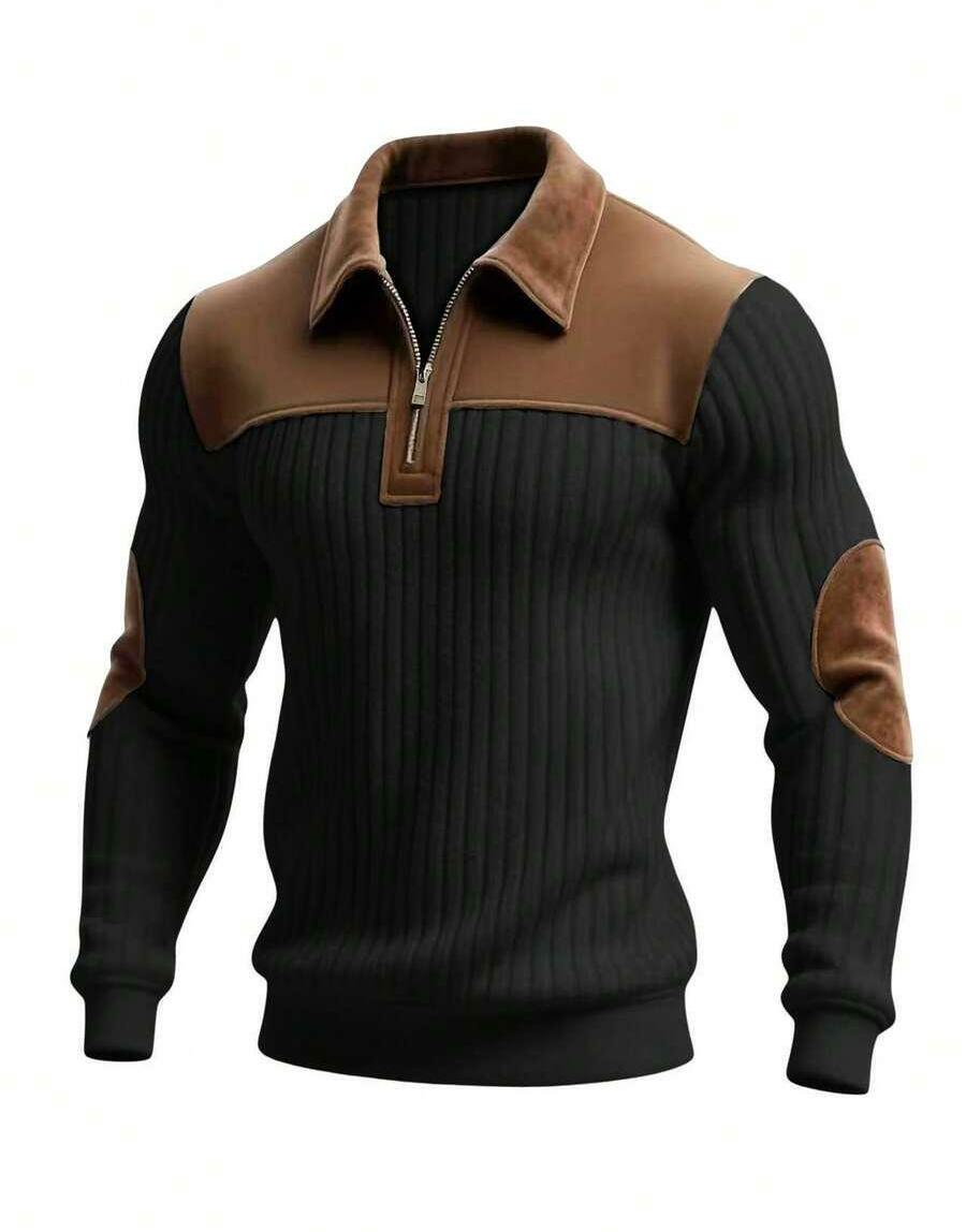 bluza kontrast zamek prążki