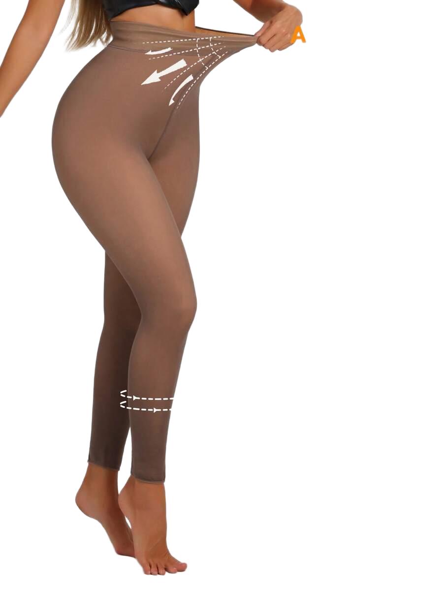 czarne ocieplane legginsy