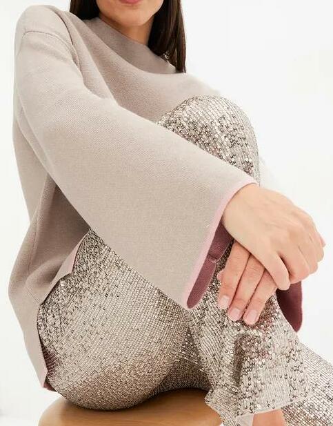 SWETER DWUSTRONNY Z DZIANINY