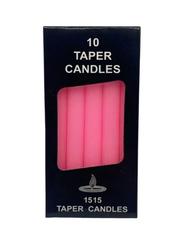 różowe świece 10-pack