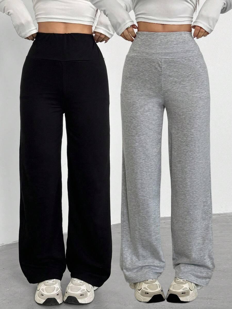 spodnie wysoki stan 2-pack