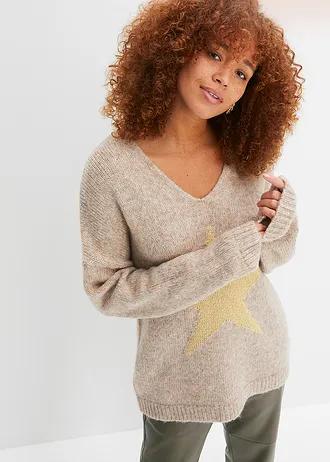 SWETRE V-NECK GWIAZDA
