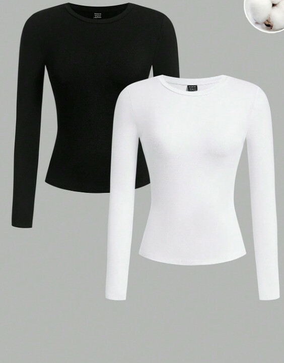 BLUZKA DŁUGI RĘKAW 2-pack