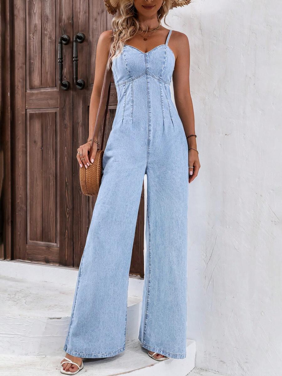 NIEBIESKI KOMBINEZON JEANS