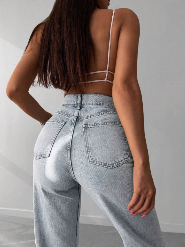 SZARE SPODNIE JEANS 