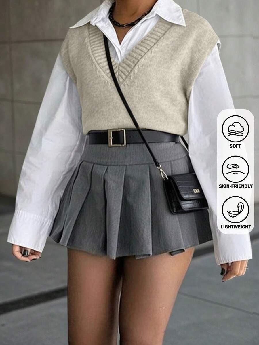 sweter bez rękawów