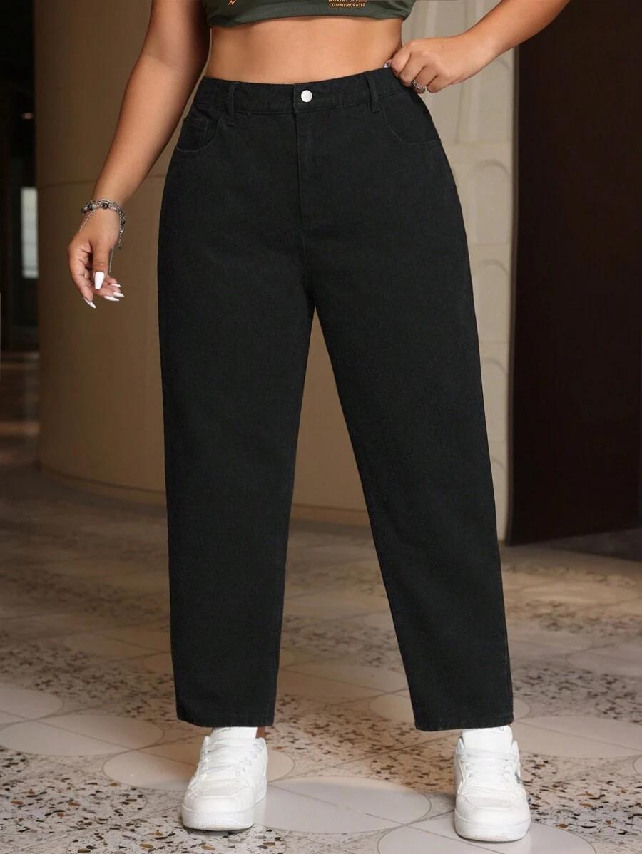 CZARNE SPODNIE JEANS