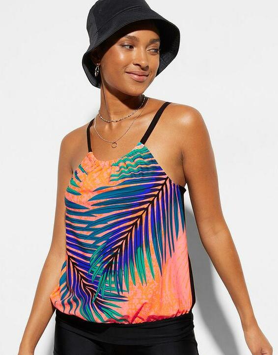 góra od bikini tankini wzór 