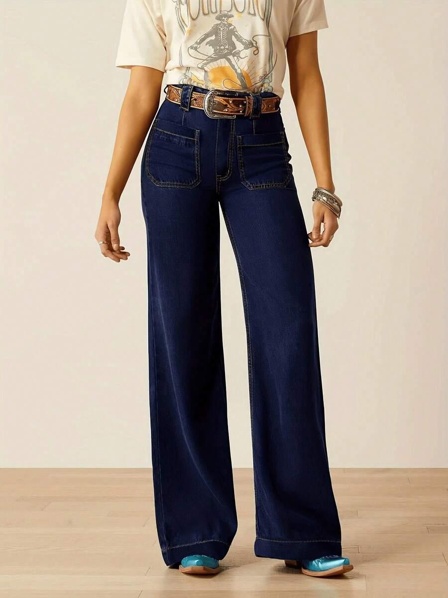 NIEBIESKIE SPODNIE JEANS 