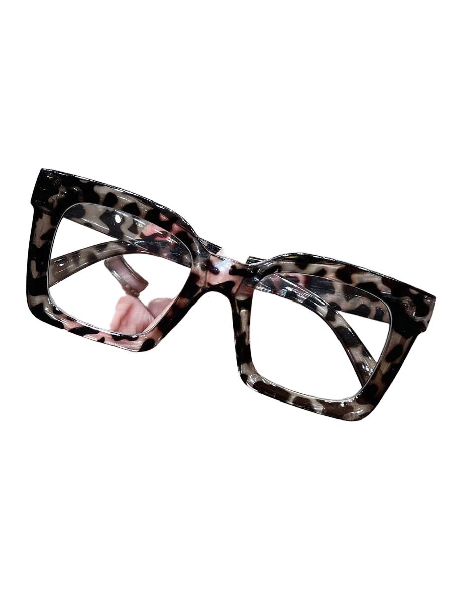 okulary zerówki animal print