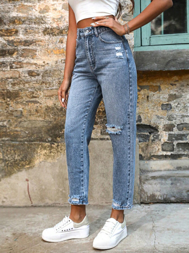 NIEBIESKIE SPODNIE JEANS