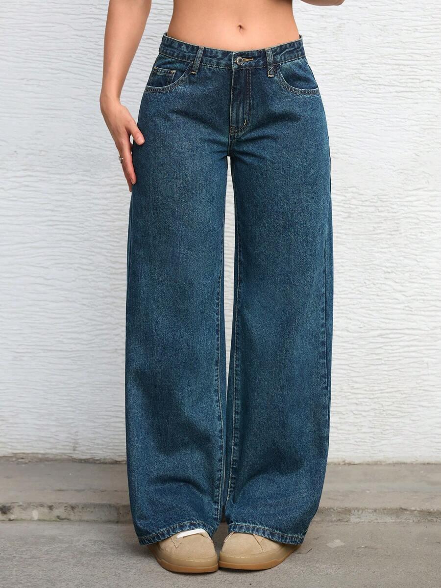 SPODNIE JEANS SZEROKIE NOGAWKI