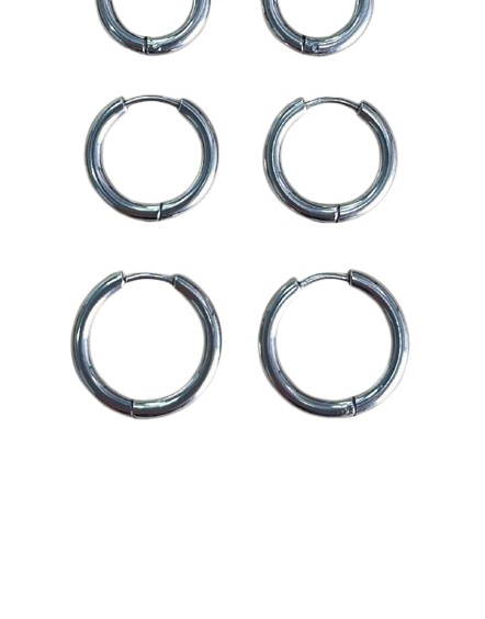 srebrne kolczyki 2-pack