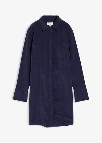 KOSZULOWA BAWEŁNIANA SUKIENKA Z DŁUGIM RĘKAWEM I KOŁNIERZYKIEM 