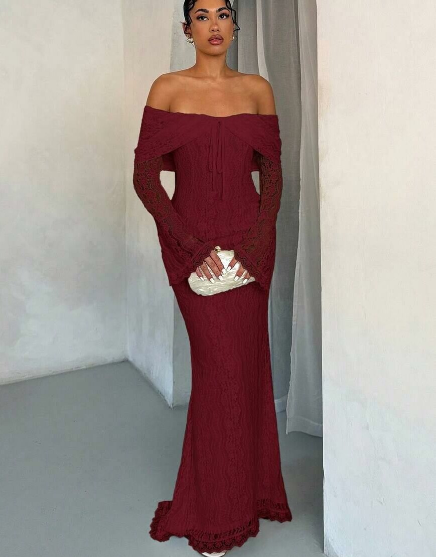 BORDOWA MAXI SUKIENKA
