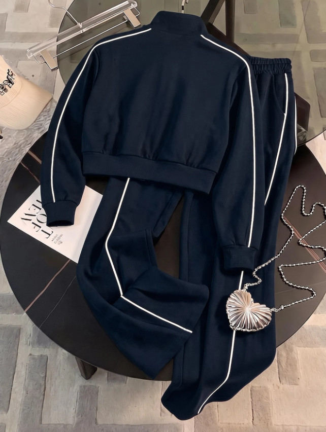 granatowy komplet bluza spodnie