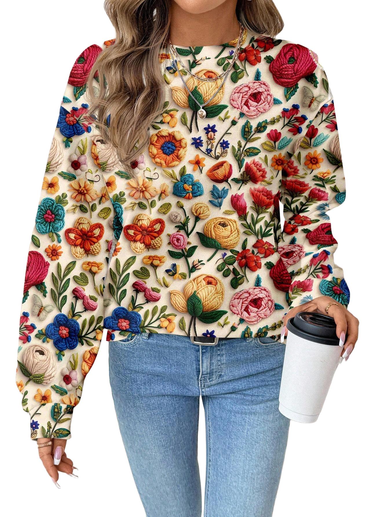BLUZA W KWIATY