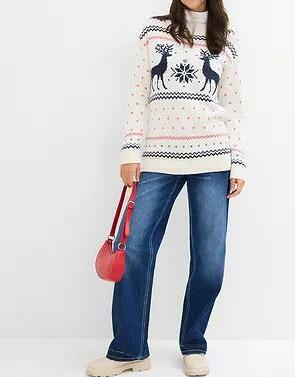 SWETER Z ZIMOWYM MOTYWEM