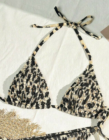 góra od stroju kąpielowego animal print 