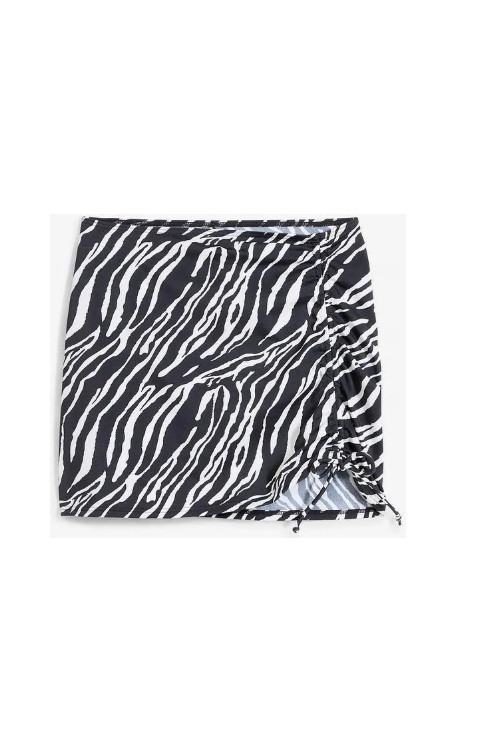 spódnica plażowa animal print marszczenie 