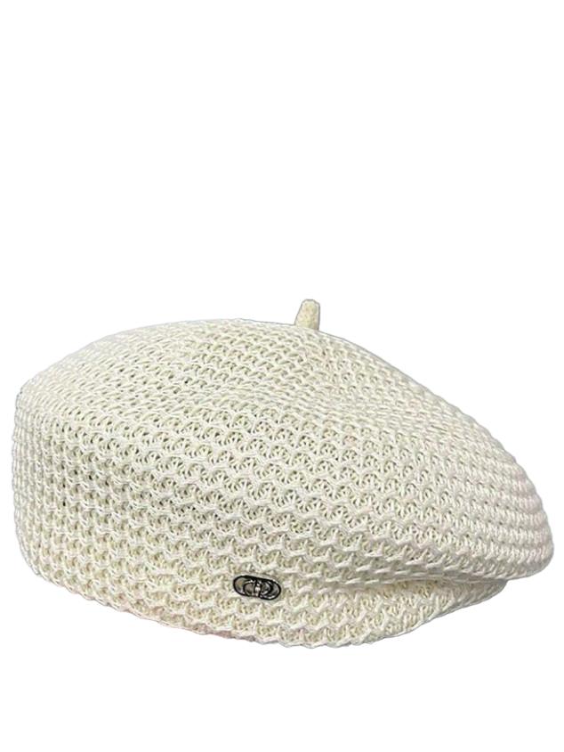 KREMOWA CZAPKA BERET